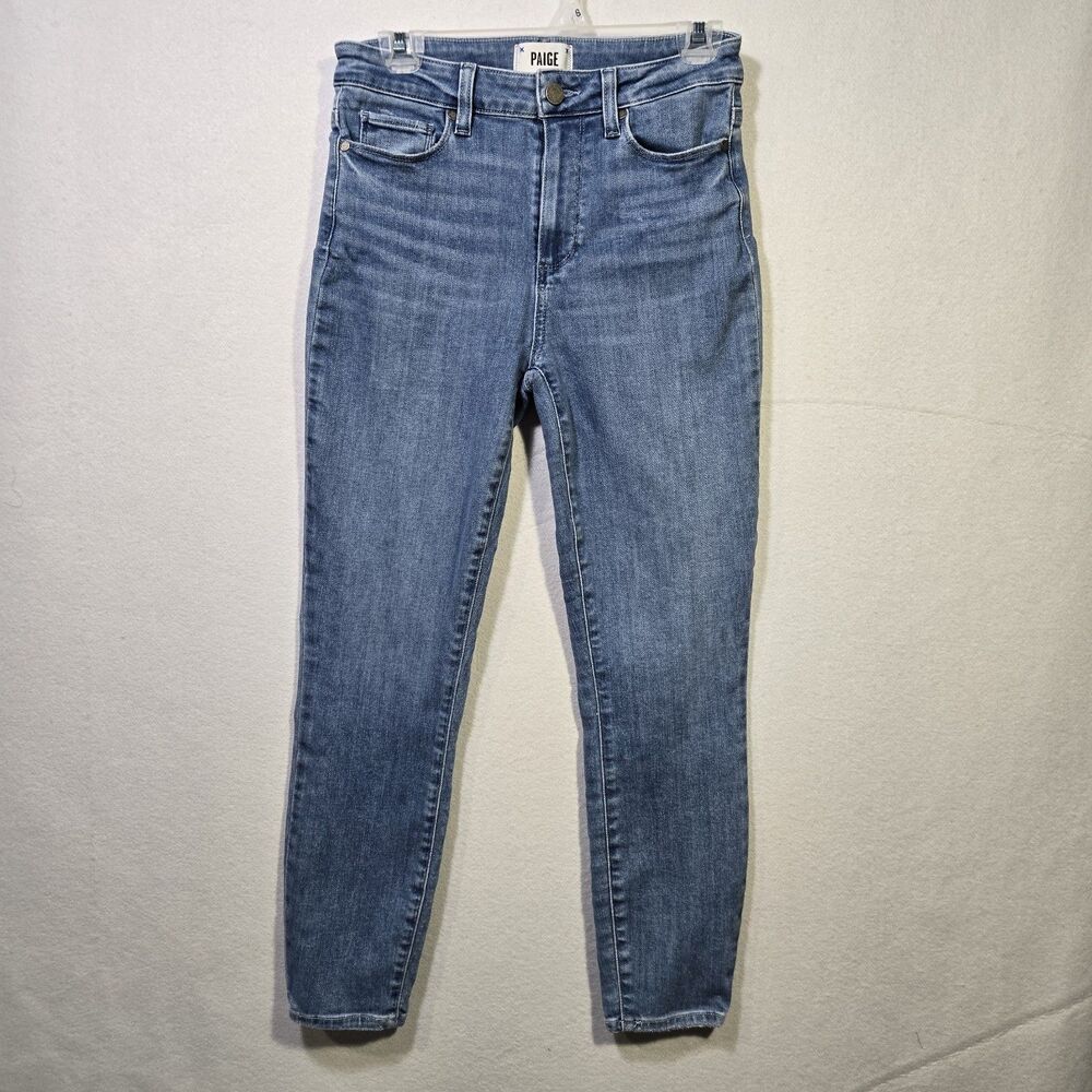 PAIGE Jean Women 28 Blue Hoxton Slim High Rise Stretch Denim Ankle